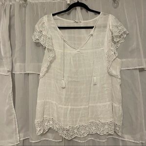 GAP White Peasant Blouse